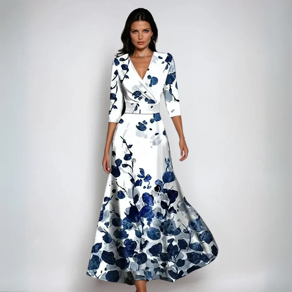 Emily™ | Stilvolles geblümtes Wickelkleid