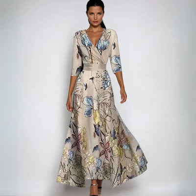 Emily™ | Stilvolles geblümtes Wickelkleid