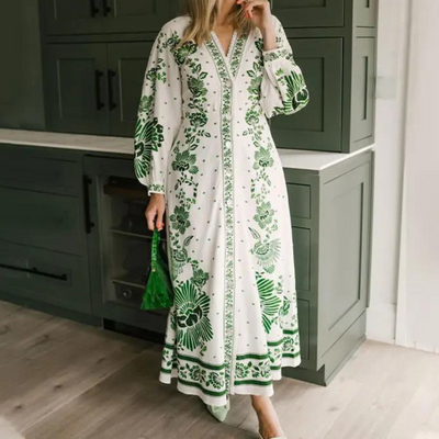 Wilhelmina - Botanisches Maxikleid