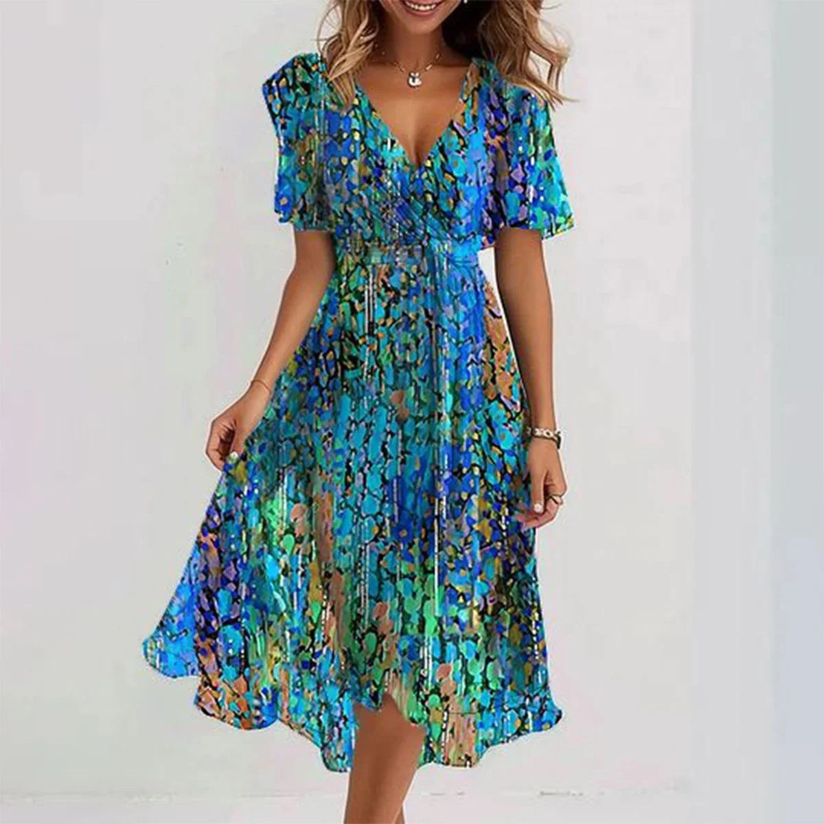 Eleonora - Elegantes Kurzärmeliges Kleid